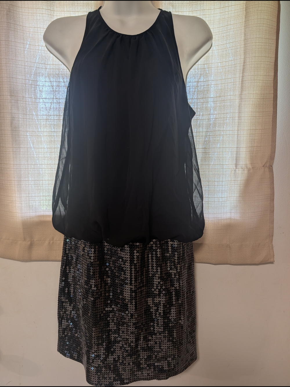 Aiden Mattox Black Sequin Cocktail Dress Size 4